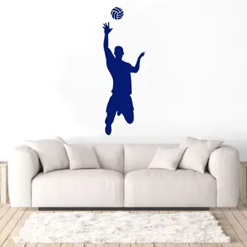 High Jump Спайк Волейбол Pro Wall Sticker Decal Волейбол Sports Sticker Living Home Wall Art Decoration A002957