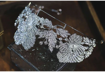 Himstory New Shinny Full Кристал Tiaras Crown Bride Headband Flower Crystal Wedding Party Dress Аксесоари