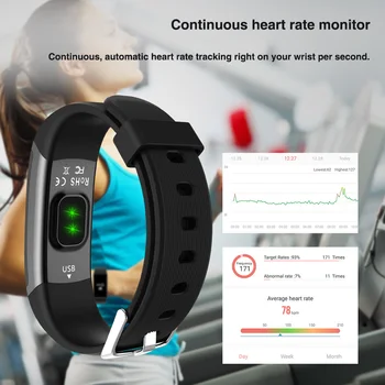 HOWEAR 2021 Smart Watch GT101 монитор на сърдечната честота водоустойчив фитнес група на жените и мъжете предизвикателство напомняне Smartwatch за iOS и Android