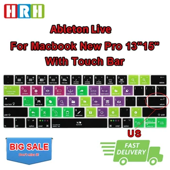HRH Ableton Live Hotkey Silicone US Keyboard Cover Skin за Mac Pro 13