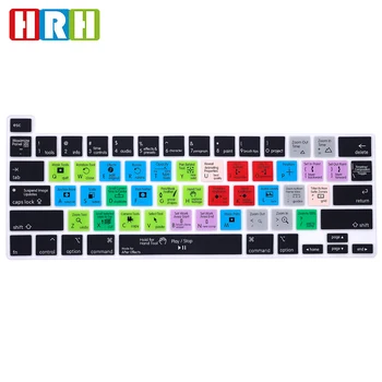 HRH Shortcut Hotkey функционална Силиконова клавиатура корица Skin Protector за MacBook Pro 16 A2141 M1 Чип A2338/A2251/A2289 2020+