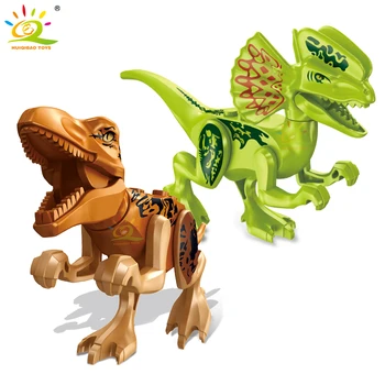 HUIQIBAO 205 бр. Jurassiced динозавър на света градивните елементи на Парка на Динозаврите тухли войници 8 цифри забавни играчки за деца