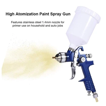 HVLP Spray Painting Gun Kit 1.4 1.7 2.0 мм дюза за спрей за боядисване на пистолет набор от професионални аерограф автомобили, боядисване, ремонт на инструменти