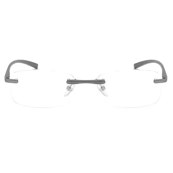 Iboode очила за четене без рамки за мъже и жени квадратни очила свръхлеки Пресбиопические ретро очила без рамки +1.0 +1.5 +2.0 +2.5