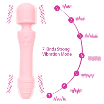 IKOKY 7 Speed Heating вибратор вибратор AV Magic Палки секс играчки за жени стимулатор на клитора двойна вибрация на женската мастурбация