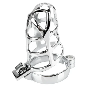 IKOKY Penis Cock Ring Sleeve Lock Sex Products Lockable Sex Toys for Men Metal Cock Cage Male Chastity Device Adult Games
