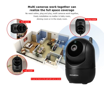 INQMEGA 1080P SASHA IP Camera Wifi 2-way Audio Security Baby Monitor HD Night Vision Motion Detection Alarm Smart Наблюдение