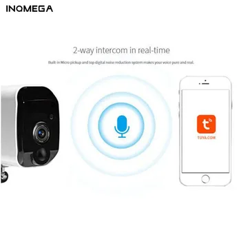 Inqmega Battery WiFi Camera Surveillance Camera IP Камера HD 1080p Home Security Waterproof PIR Alarm Audio Low Power Camera