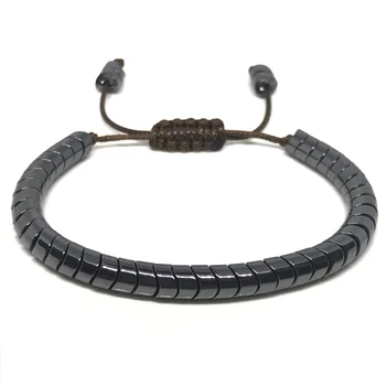 IRBACOO 2020 луксозни мъжки гривна змия форма на хематит с кожа кабел за мъже сплетен ресни гривни, бижута подарък
