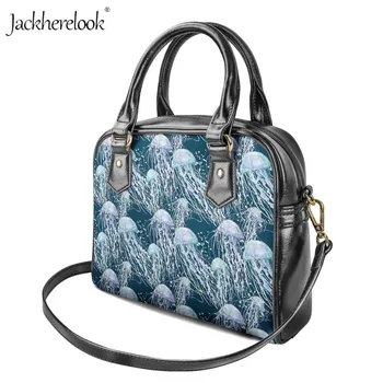 Jackherelook Медуза печат на луксозни дамски чанти за рамо изкуствена кожа дами Пратеника на кръст чанти за тялото на жената портфейл чанти Mujer