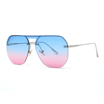 JackJad 2020 Мода Модерен Щит Стил Нитове Слънчеви Очила Страхотен Двоен Цвят Лещи Марка Дизайнерски Слънчеви Очила Oculos De Sol 058