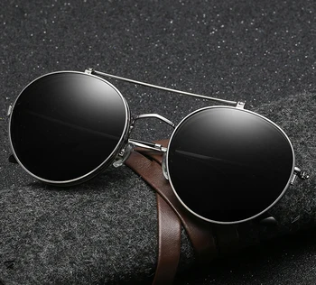 JackJad Vintage Style Round Metal SteamPunk Flip Up слънчеви очила POLARIZED Мида Design Retro Sun Glasses Oculos De Sol 2777