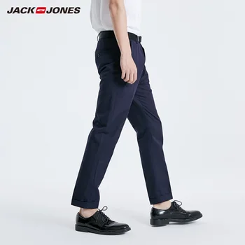 JackJones Мъжки по щиколотку памук, ленени тъкани ежедневни панталони основни панталони 219114542