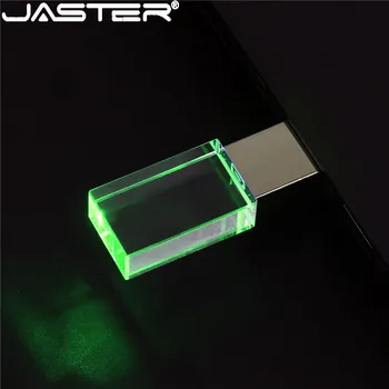 JASTER Crystal Rectangle 4 цвята USB Flash Pen Drive 4GB 8GB 16GB 32GB 64GB 128GB и USB 2.0 цвят сребрист цвят червен зелен син
