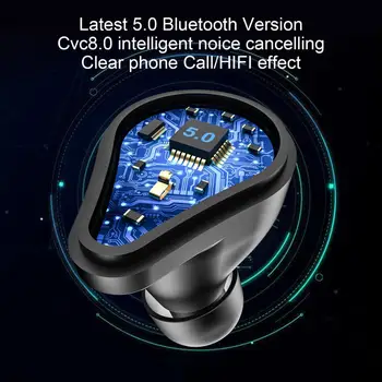 JEELOCK Bluetooth 5.0 безжична слушалка 9d стерео звук сензорно управление IPX7 водоустойчив с 7000mAh LED Smart Power Charging Box