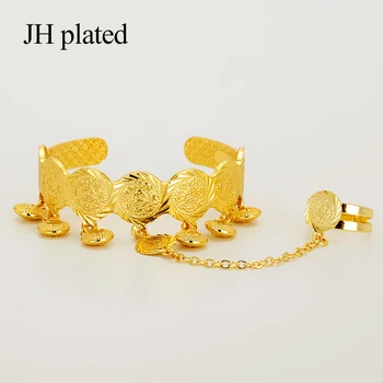 JHplated Kids/Baby/Girls Coin Bracelet гривна за детето Исляма мюсюлманските арабски монети пари това е гривна с пръстен