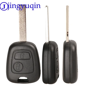 Jingyuqin 10ps 2/3/4 бутон на ключа на автомобила за носене на ключодържател за Citroen C1 C2 C3 C4 Xsara Picasso за Peugeot 307 107 207 407