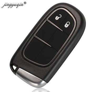 Jingyuqin 5pcs KeylessGo Entry 433Mhz 4A Чип 2/3/4/5 бутон за Jeep Cherokee DODGE/Chrysler GQ4-54T Car Remote Smart Key Card