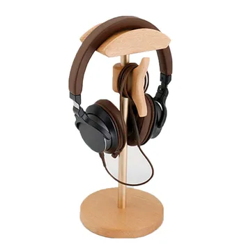 JINSERTA Универсален държач за слушалки слушалки модерен дизайн wooden+алуминиева сплав слушалки слушалки настолна поставка за аксесоари