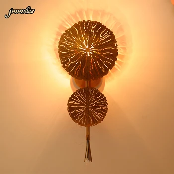 Jmmxiuz модерен арт деко, с монтиран на стената лампа злато апликация AC110V 220v LED монтиран на стената лампа за семейството и хотели