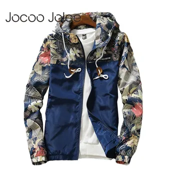 Jocoo Jolee есен нова яке на жената основните bomber якета с дълъг ръкав яке печат на винтидж палто Femme сака плюс размер 5XL