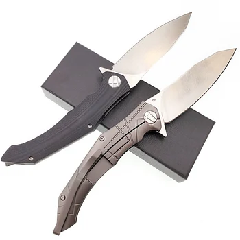 JSSQ тактически сгъваем нож D2 острието на CNC стомана G10 дръжка лагери за оцеляване джобни ножове открит къмпинг ножове EDC инструменти
