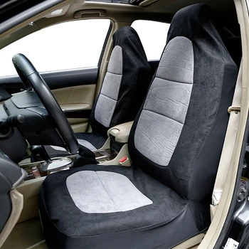KANGLIDA седалка за предните седалки са универсални калъфи за столчета за автомобил черен на цвят, здрав плат Оксфорд автомобилни протектори кола-оформление е подходящо за повечето автомобили