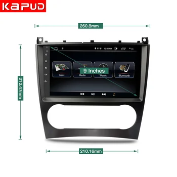 KapudAndroid 10.0 Autoradio GPS навигация стерео плеър за Mercedes Benz W203 CLK W203 C200 9