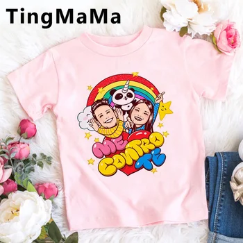 Kawaii Me Contro Te T Shirt Kids Summer Top Cartoon Pink Girls Top Clothing Смешни Ежедневни T-shirt Fashion Сладко Children Clothes