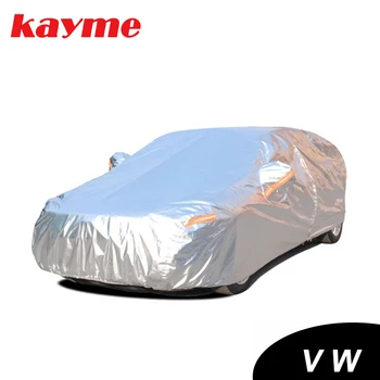 Kayme Aluminum Waterproof car covers super sun protection dust Rain car cover universal full auto suv protective for Volkswagen