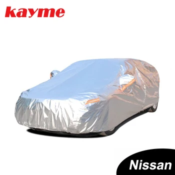 Kayme алуминий водоустойчив автомобилни седалките са супер защита от слънце, прах, дъжд капак на кола пълна с универсален автомобил suv защитен за Nissan