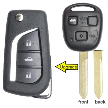 KEYECU 433MHz ID4D66 Чип P/N: 89071-05010 обновен флип 2 бутона Fold Remote Key Fob за Toyota Yaris Corolla, Avensis и Т.Н.