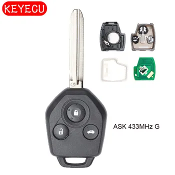 KEYECU Remote key 3 Button ASK 433MHz with G CHIP for Subaru Forester, Impreza 2013-,XV 2012-