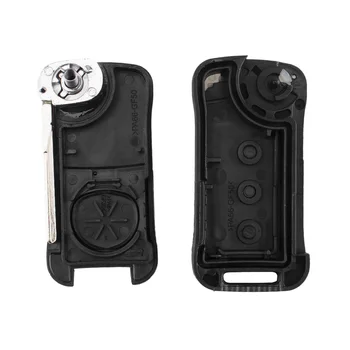 KEYYOU 2 Бутон за смяна на флип-сгъваем дистанционно ключ Shell Case ключодържател за Porsche Cayenne GTS Car Key Case Cover Uncut Blade
