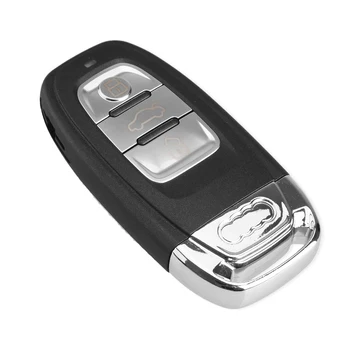 KEYYOU Car Remote Smart Key Shell за Audi A4L A3 A4 A5 A6 A8 Quattro Q5 Q7 2007-2016 подмяна на 3 бутоните Cut/Uncut Key Blade