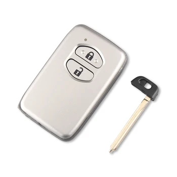KEYYOU подмяна на 2 бутона Key Shell за Toyota Toyota Prius Land Cruiser Avalon Prado дистанционно на ключа на автомобила калъф с умен острие