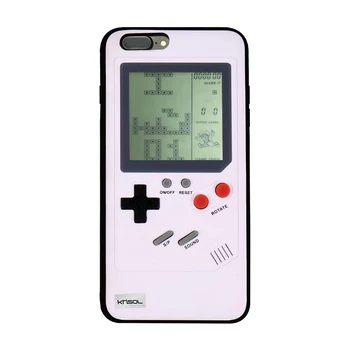 Khisol Retro GB Gameboy Tetris калъфи за мобилни телефони iPhone 6 6S 7 8 Plus Soft PC силиконов калъф за телефон покриване на игралната конзола за Iphone X