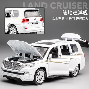 KIDAMI 1:32 Alloy Car Model Toyota Land Cruiser Diecast Metal Toy Car with Sound Light Diecasts & Toy превозни средства Детски Играчки Car