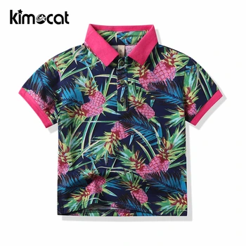 Kimocat Bbay Boy Summer Clothes Short Sleeve Kids Tee Children Cotton Kids Brand Top&TeeClothes Out Tops