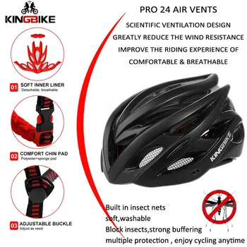 KINGBIKE МТБ велосипеди шлем ultralight Планински пътен наем на велосипеди шлем мъж жена дишащ външен каска за езда спортни каски