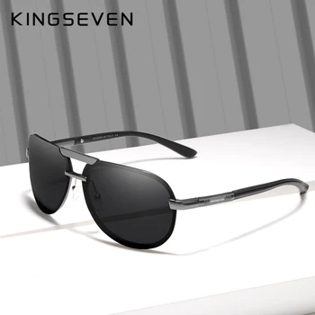 KINGSEVEN марка-Нов дизайн поляризирани очила без рамки на Мъже, Жени шофиране пилот frame слънчеви очила мъжки Goggle UV400 Gafas De Sol