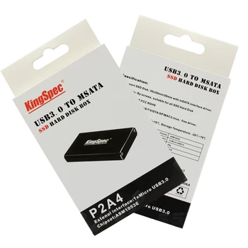 KingSpec Enclosure adapter for mSATA to USB 3.0 HDD твърд диск Външен корпус за mSATA SSD Кутия Case