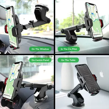 KISSCASE кола, телефон за iPhone регулируема стойка за телефон в предното стъкло на колата щанд на автомобилния мобилен поддръжка на смартфон voiture де