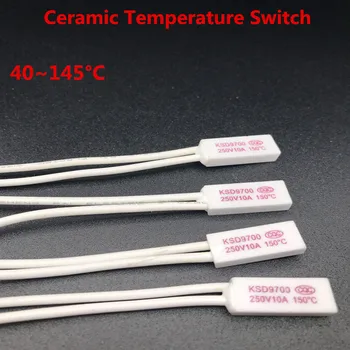 KSD9700 250V 10A Керамични температурен превключвател термоконтроль нормално затворен/отворен 40/45/50/55/60/65/70/75~145Celsius
