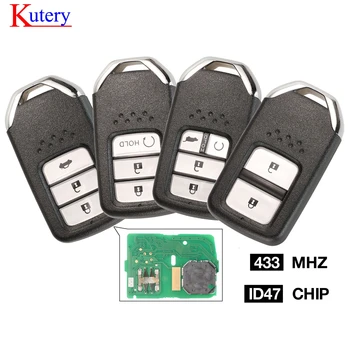 Kutery 2/3/4 BTN Remote Smart Car key 434Mhz FSK за Honda civic Fit City URV XRV Venzel HRV CRV ID47 чип