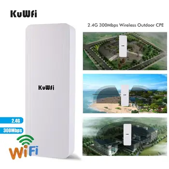 KuWFi 300Mbps 5.8 G Wireless Outdoor CPE 3 P2P Wireless Bridge Wifi Router Repeater With 48V PoE Plug And Play with LED Display