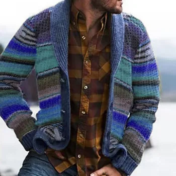 Laamei пуловер в западен стил горещи продажба на Мъжки трикотаж 2020 пролет нов стил на печатни пуловер с дълъг ръкав потник Мъжки жилетки