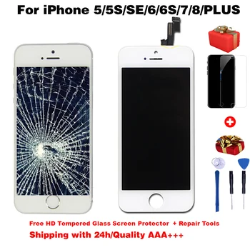 LCD дисплей за iphone 6 дисплей 6plus сензорен екран замяна за iPhone 5S SE няма мъртви пиксели AAA+++ iphone 6 LCD дисплей за iphone 6s LCD дисплей