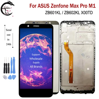 LCD дисплей с рамка за ASUS Zenfone Max Pro M1 ZB601KL ZB602KL X00TD Full LCD Display Screen Touch Sensor Digitizer Assembly 5.99