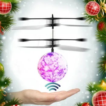 Led Glowing Flying Ball Mini Kids IR Sensing RC Helicopter Самолети Летящи Топка Toys вградена led светлина, с дистанционно управление подарък